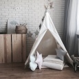 Namiot tipi kremowy, bawełna ekologiczna - BABO