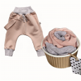 Spodnie BAGGY – SZELKI & FALBANA 2pack | różowe