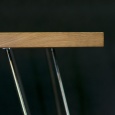 Stół HAIRPIN 60 x 80 cm | dąb, stal lakierowana czarna