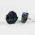 Kolczyki nieregularne biżuteria z węgla