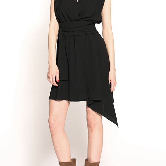 Sukienka asymetryczna CARO czarna