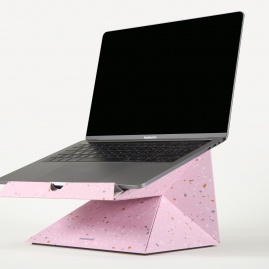 Stojak na laptopa Origami - Wysoki / Terazzo (PERSONALIZACJA)