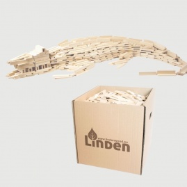 Klocki drewniane Linden 1000 szt. w kartonowym opakowaniu + katalog z instrukcjami